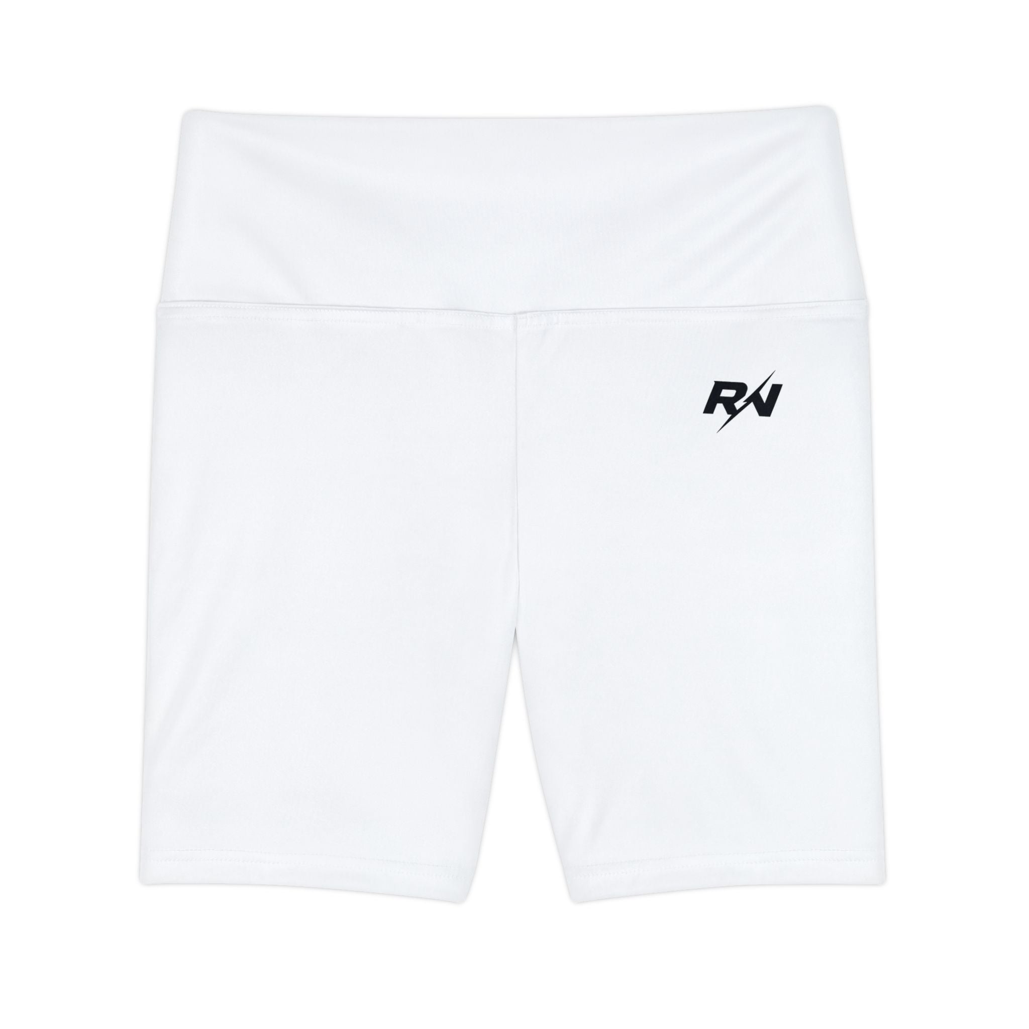 RADNIS White High-Waist Women's Workout Shorts