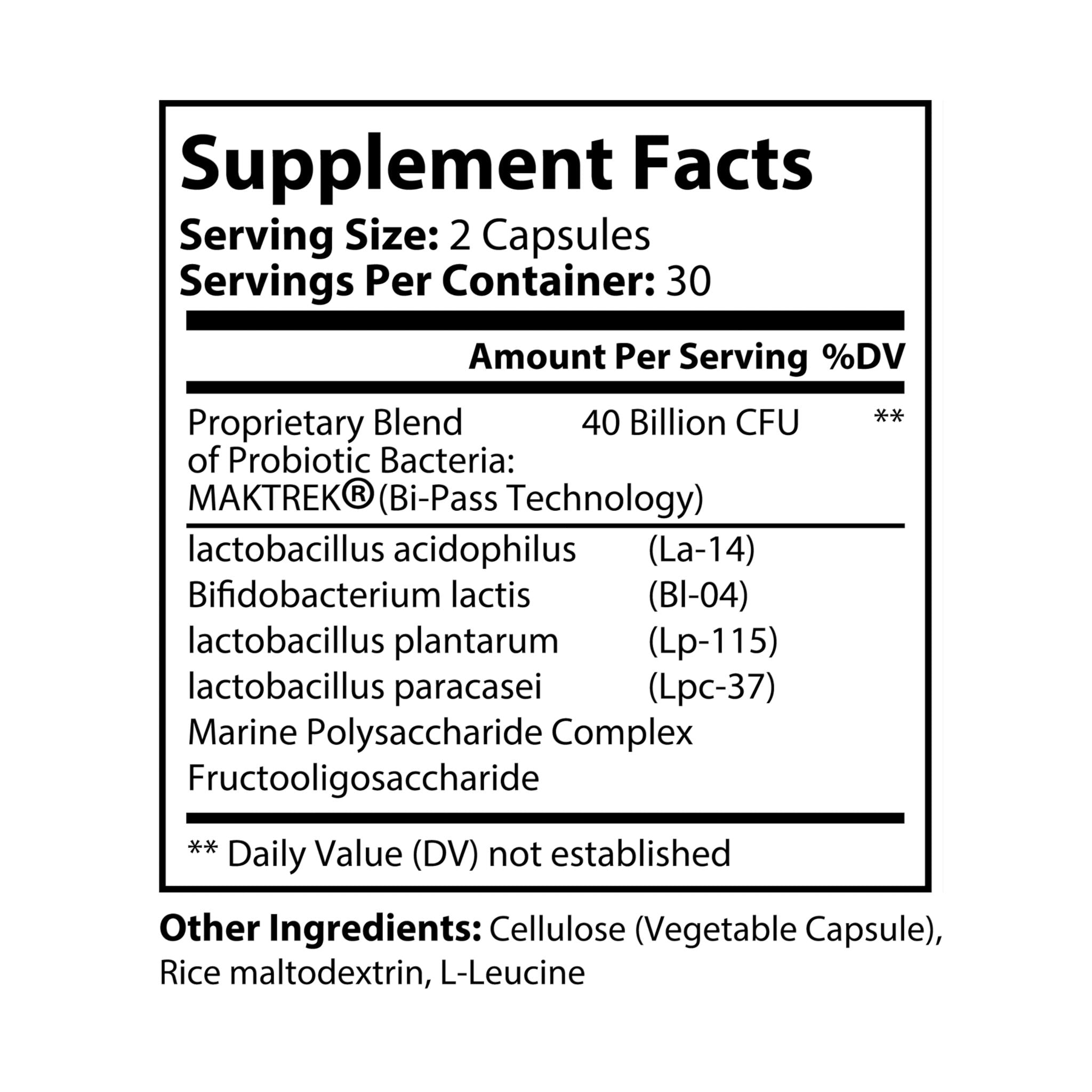 RADNIS Probiotics - 40 Billion CFU Gut & Digestive Support (60 Capsules)
