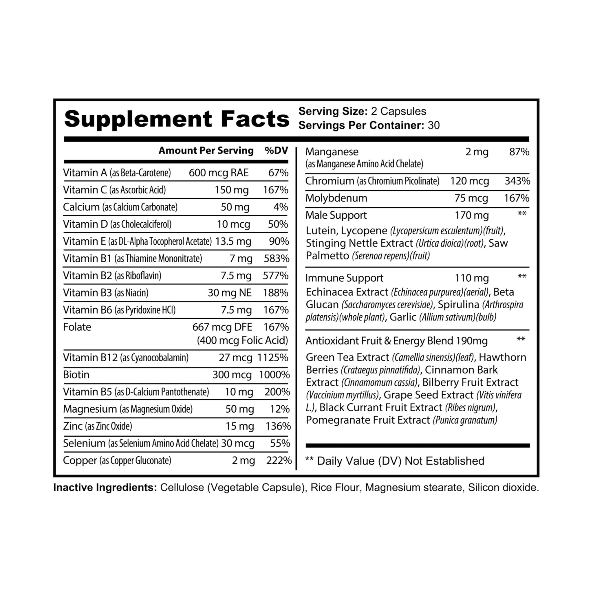 RADVIS Multivitamin for Men Supplement (60 Capsules)