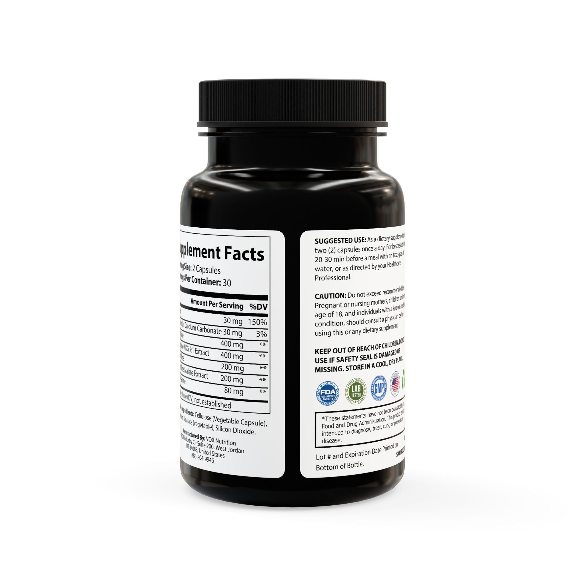 RADNIS L-Arginine - Nitric Oxide & Performance Support (60 Capsules)