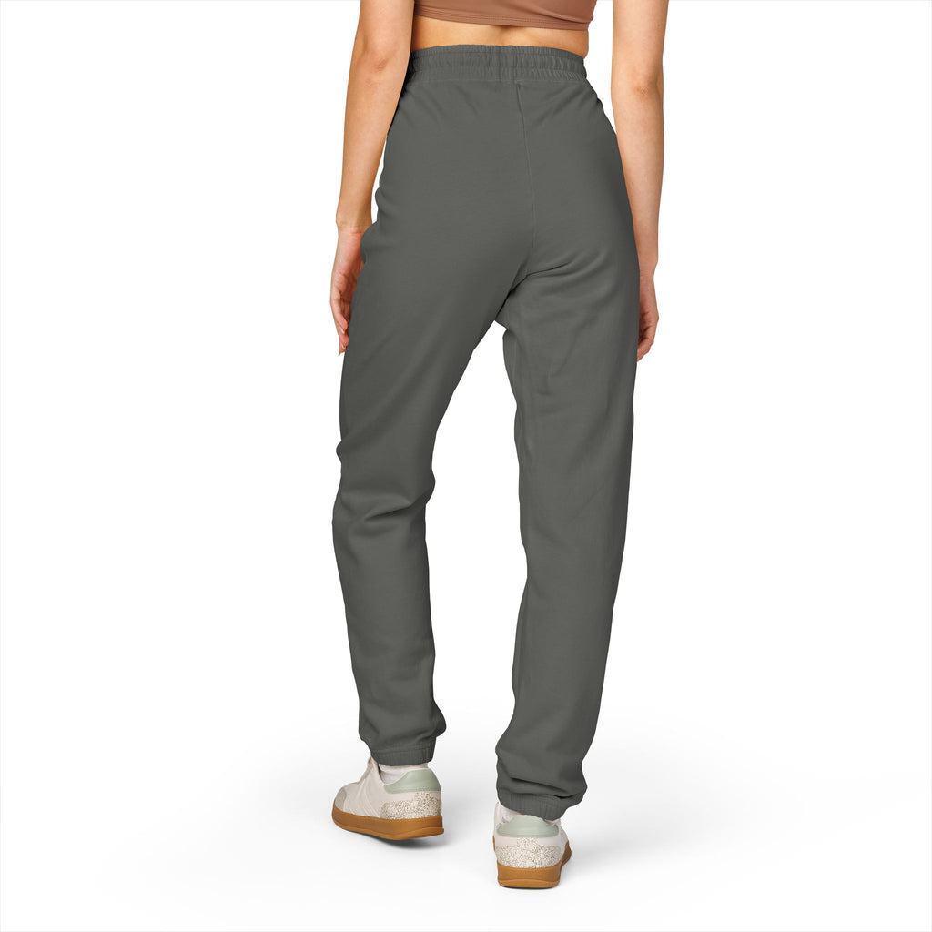 RADNIS Unisex Garment-Dyed Fleece Sweatpants — Vertical 'Ramen' Graphic Joggers