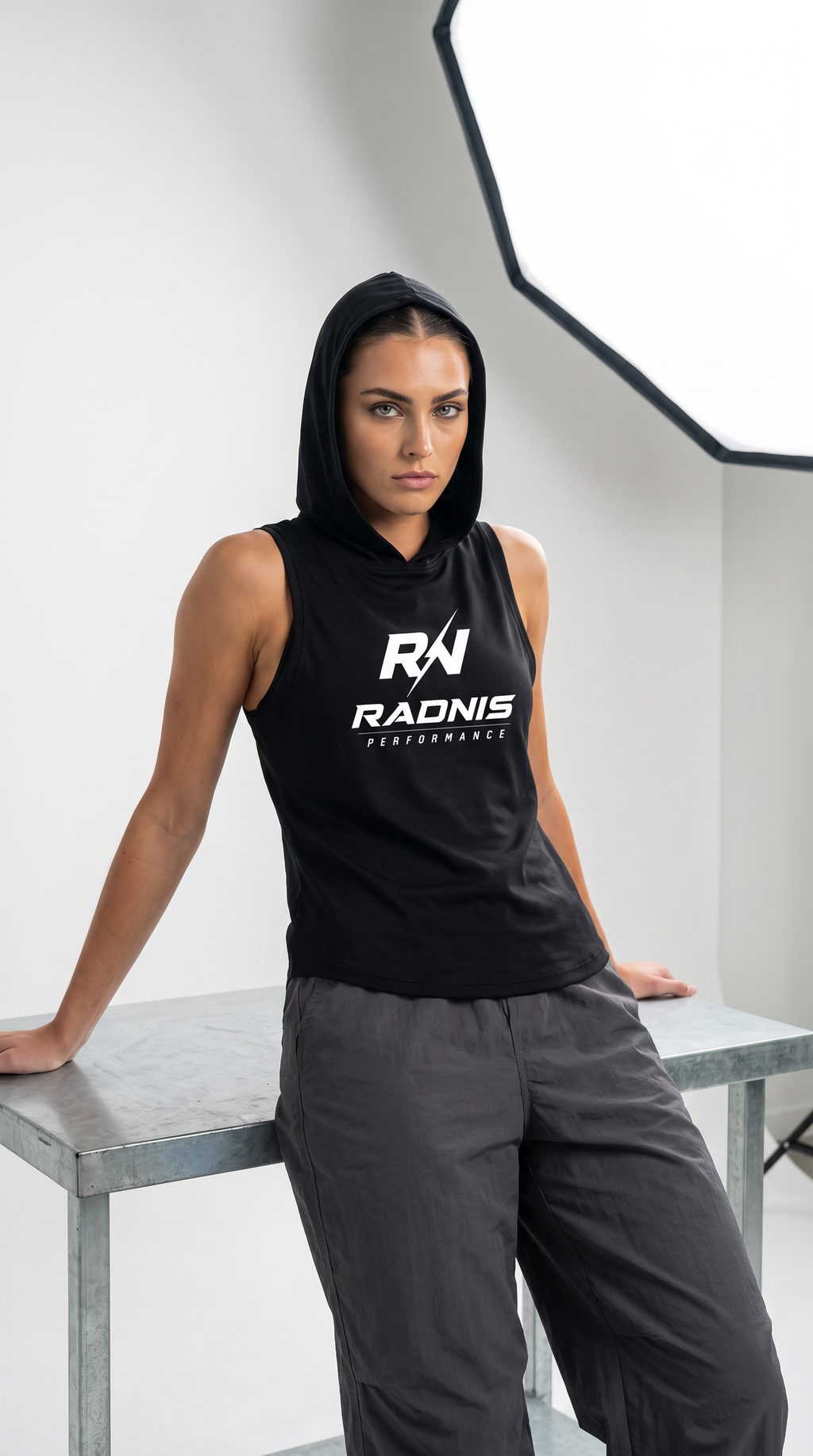 RADNIS Black/ Black Triad Solid Hoodie Tank