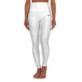 White High-Waisted Yoga Leggings — RADNIS Logo Activewear
