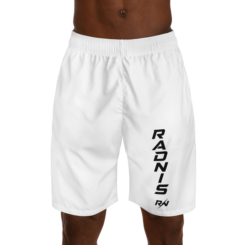 Men's Athletic Jogger Shorts — Vertical 'RADNIS' Graphic