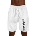 Men's Athletic Jogger Shorts — Vertical 'RADNIS' Graphic