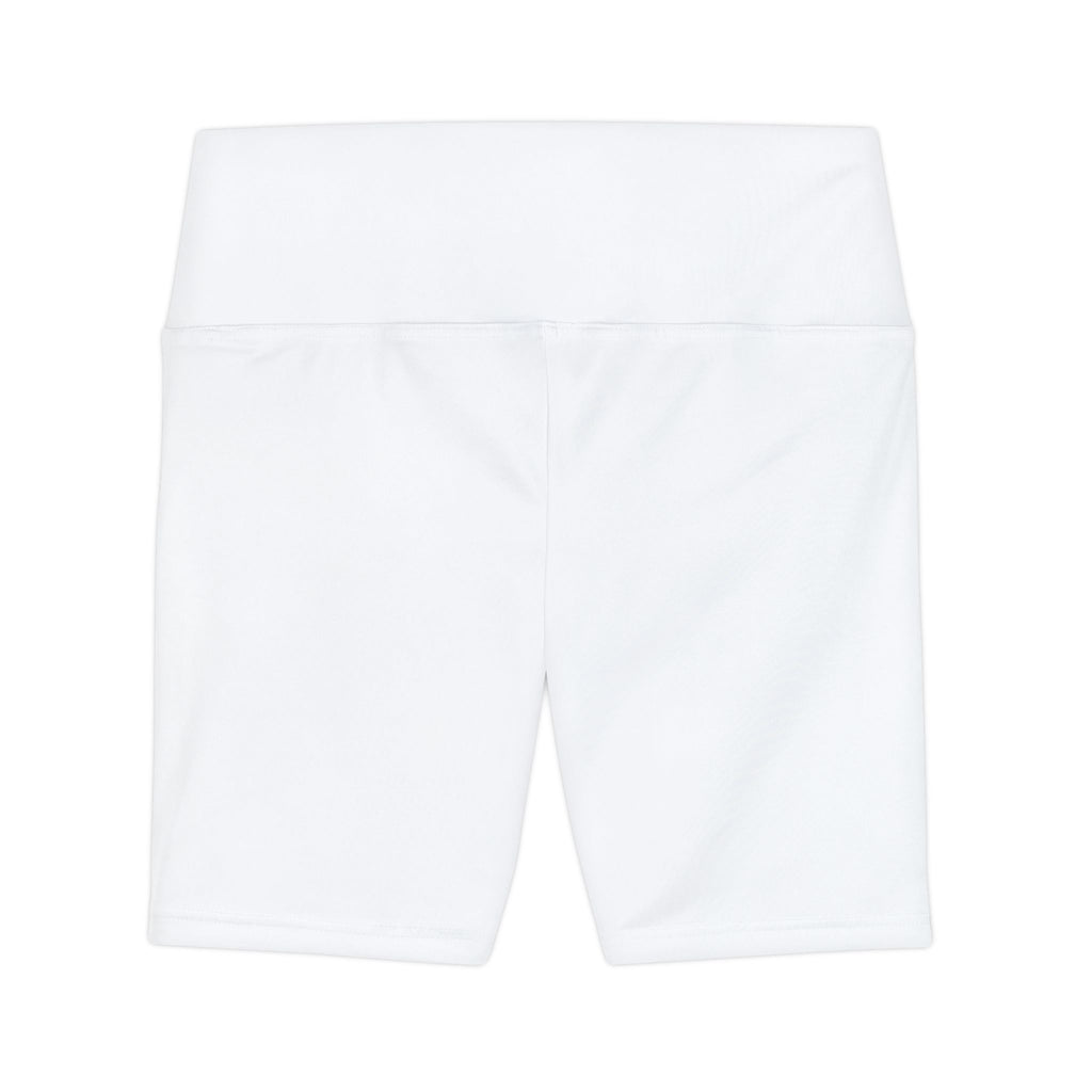 RADNIS White High-Waist Women's Workout Shorts
