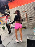RADNIS Pink Women's Yoga Shorts